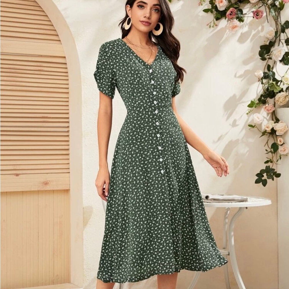 Floral Button Dress